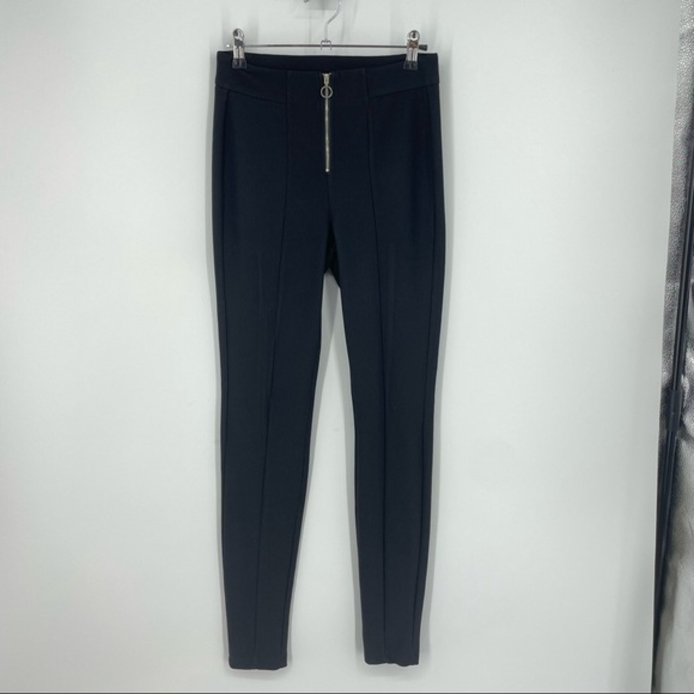 BeBop High Waisted Leggings ribbed zipper Sz S‎ black